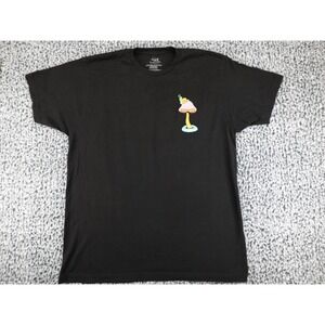 Alab Mushroom Snail Graphic T-Shirt Mens XL Black Streetwear Skate Tee